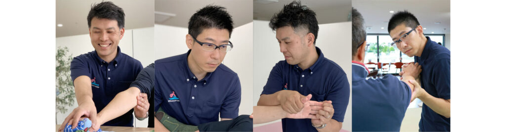 リハビリ施術中のセラピスト